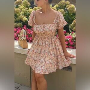 Floral Puff Sleeve Dress